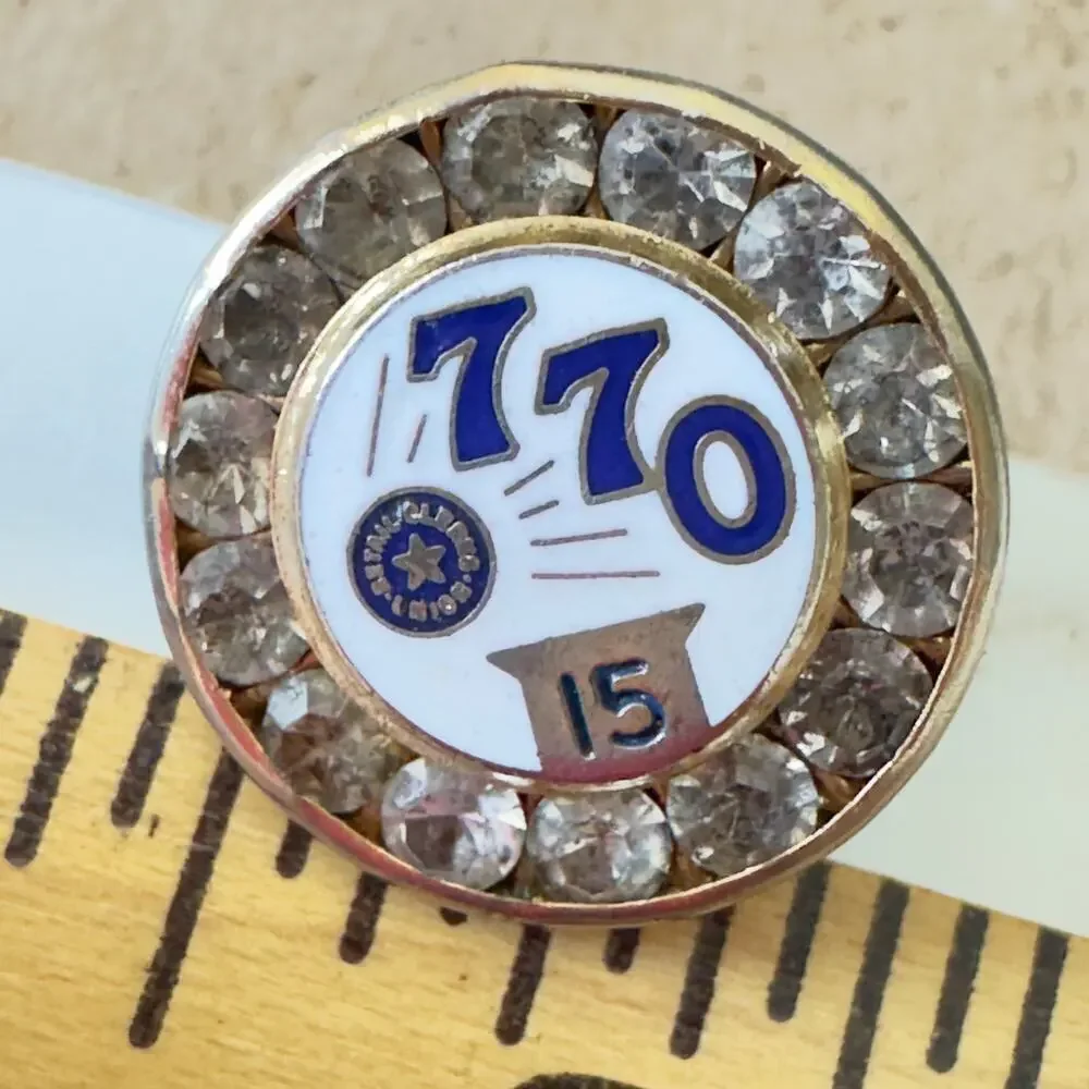 Retail Clerks Union Local 770 Vintage 15 Year Member Lapel Tie Pin RCIA